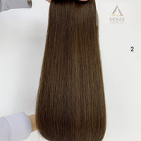 100% Virgin Cuticle Remy Nano Ring Extensions 14",18",22" - Natural Dark & Brown #1-#5 | Senze Hair