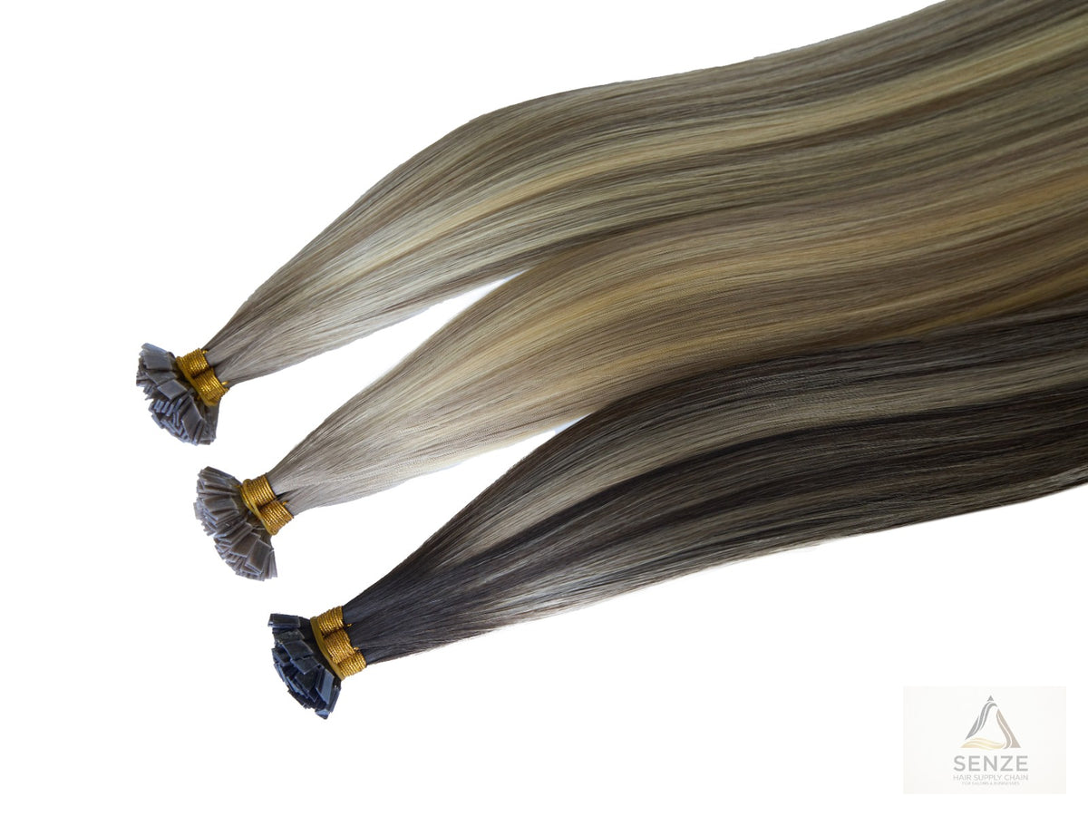 Flat Tip Hair Extensions - Piano & Highlight Shades | Senze Hair