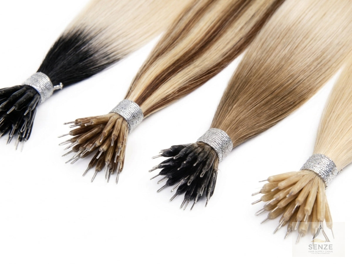 100% Virgin Remy Nano Ring Extensions 14",18",22" - Balayage & Ombre T-Colors | Senze Hair