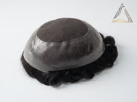 New Australia Men's Hair System - 8x10 Breathable Lace Center with Poly Perimeter Toupee - Premium Human Hair Replacement Piece