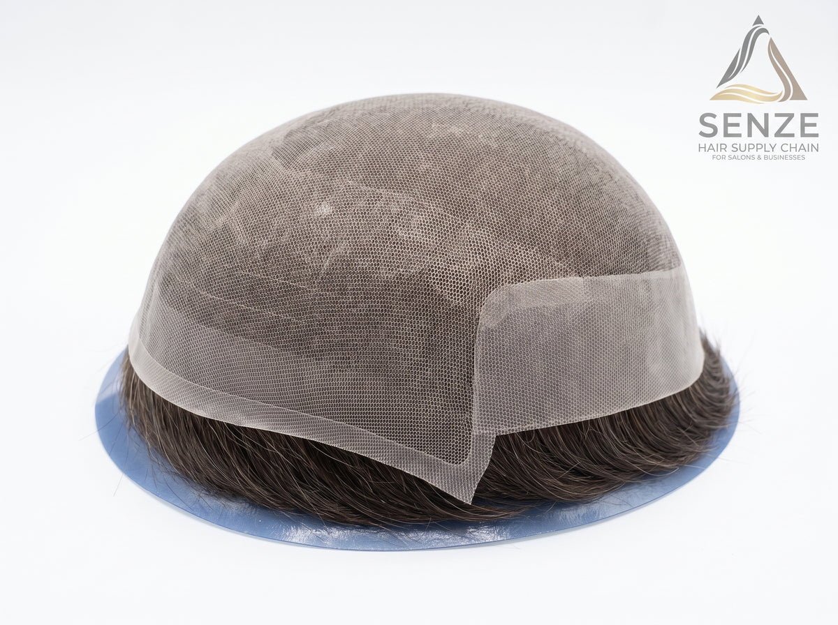 OCT Men's Hair System - Versatile Base Sizes (6x8 to 8x10) - Natural Human Hair Toupee with Extensive Gray Blending Options