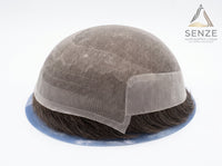 OCT Men's Hair System - Versatile Base Sizes (6x8 to 8x10) - Natural Human Hair Toupee with Extensive Gray Blending Options