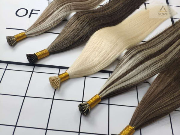 100% Virgin Remy I-Tip Hair Extensions - Piano Colors & Mixed Highlights | Senze Hair
