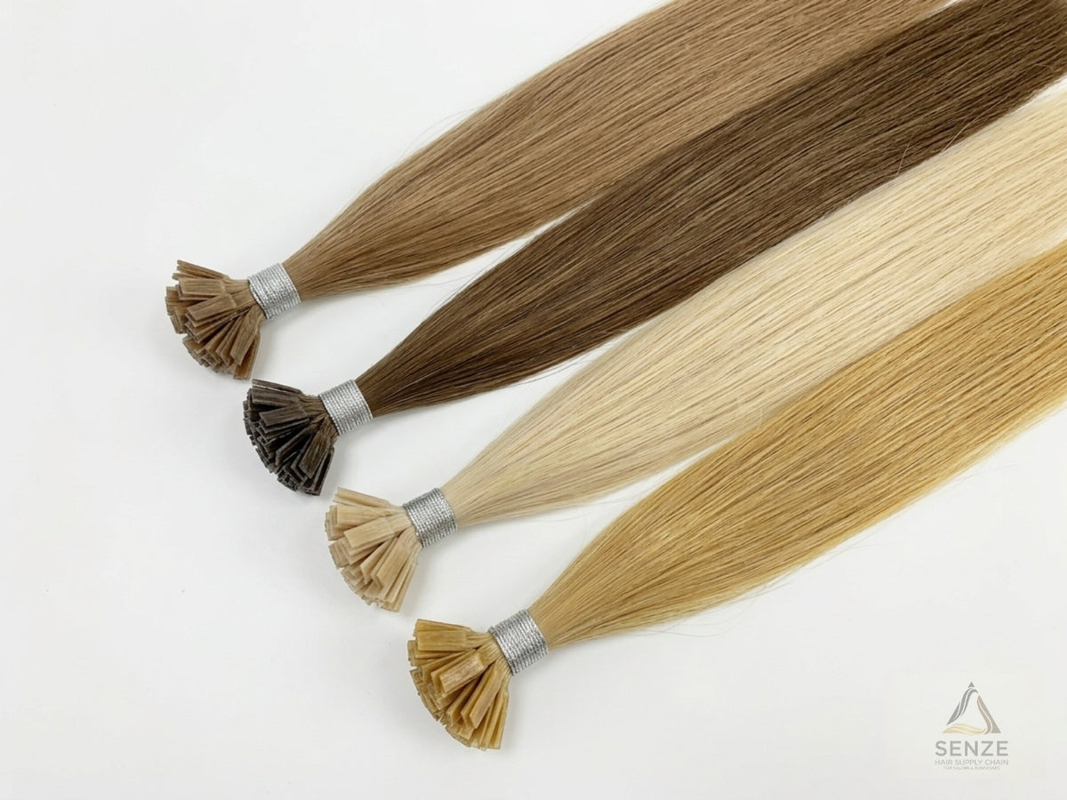 100% Virgin Remy V-Tip Hair Extensions - Light Blonde & Ash Shades | Senze Hair