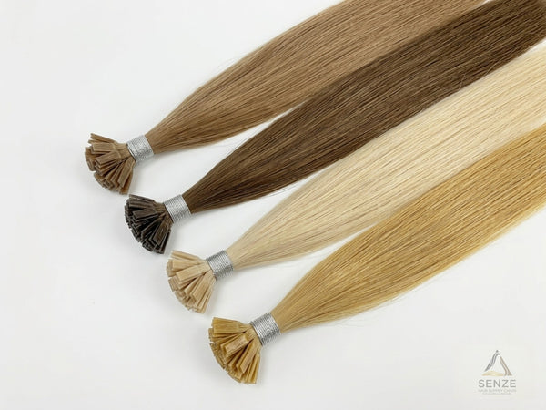 100% Virgin Remy V-Tip Hair Extensions - Light Blonde & Ash Shades | Senze Hair