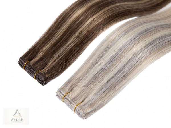 Butterfly Weft Hair Extensions - Piano & Highlight Shades | Senze Hair