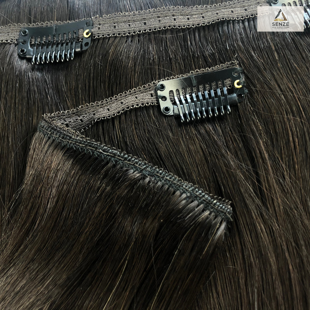 100% Virgin Remy Seamless Clip-in Extensions 18",22" - Dark & Brown #1-#5 | Senze Hair