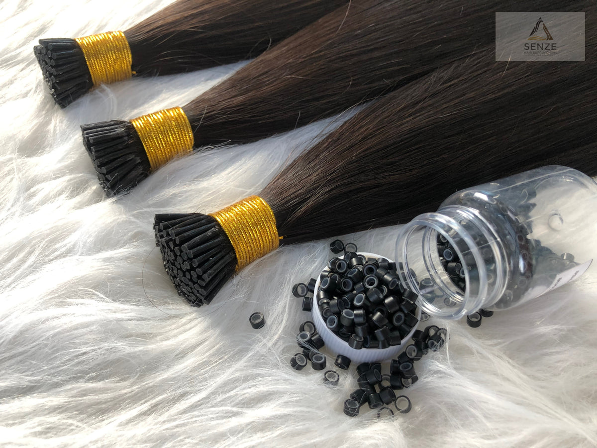 100% Virgin Cuticle Remy I-Tip Hair Extensions - Natural Dark & Brown | Senze Hair