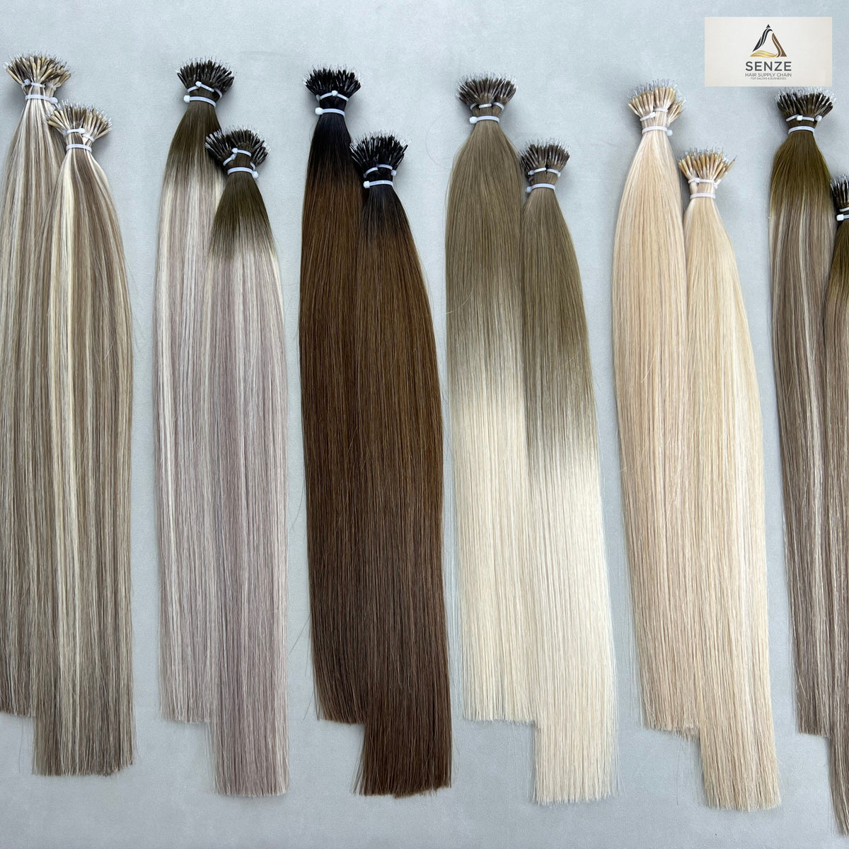 100% Virgin Remy Nano Ring Extensions 14",18",22" - Balayage & Ombre T-Colors | Senze Hair