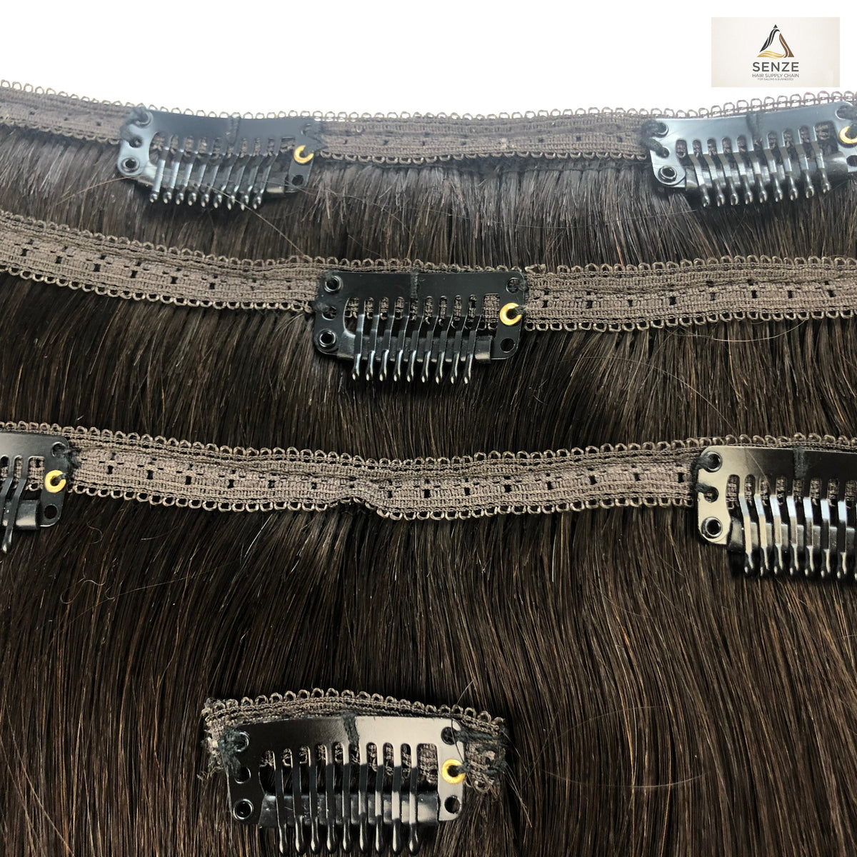 100% Virgin Remy Seamless Clip-in Extensions 18",22" - Dark & Brown #1-#5 | Senze Hair
