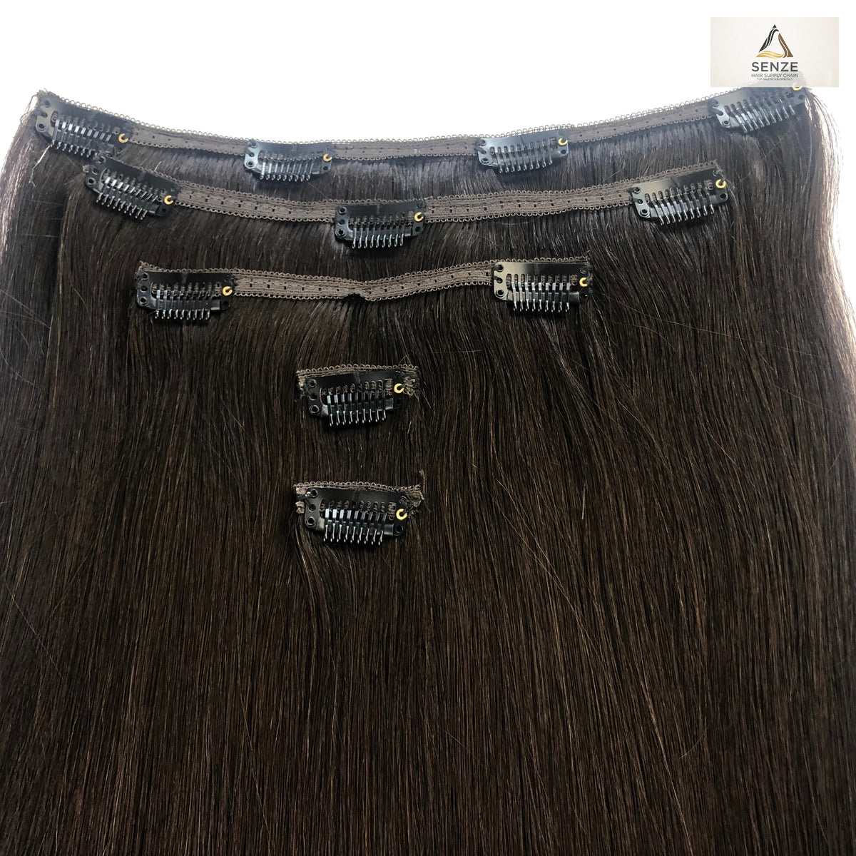 100% Virgin Remy Seamless Clip-in Extensions 18",22" - Dark & Brown #1-#5 | Senze Hair