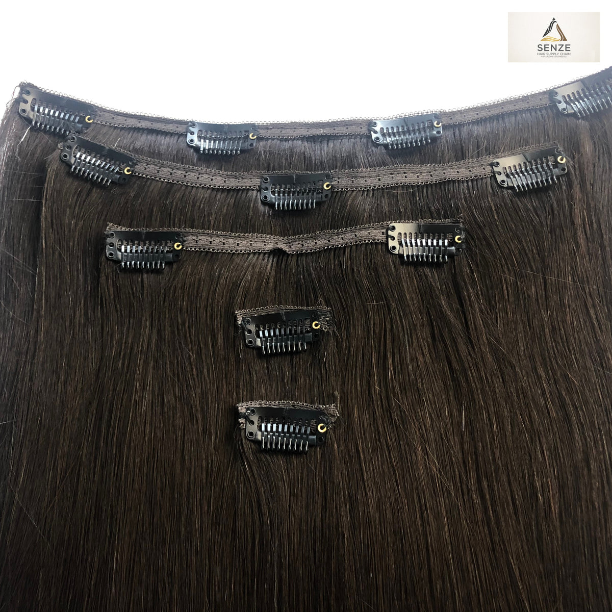 100% Virgin Remy Seamless Clip-in Extensions 18",22" - Dark & Brown #1-#5 | Senze Hair