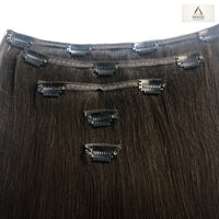 100% Virgin Remy Seamless Clip-in Extensions 18",22" - Dark & Brown #1-#5 | Senze Hair