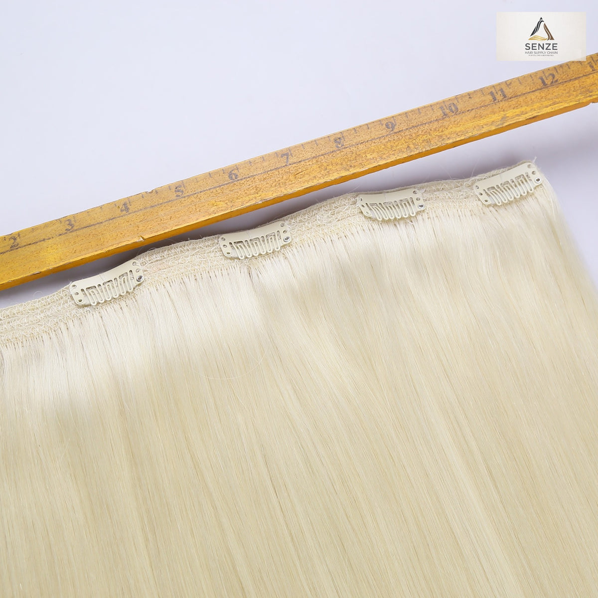 100% Virgin Remy Seamless Clip-in Extensions 18",22" - Light Blonde & Ash #7-#12S | Senze Hair