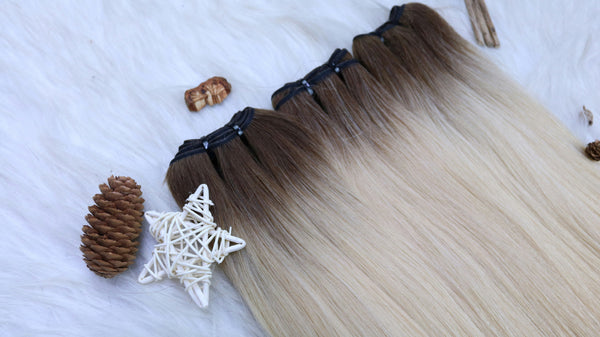 100% Virgin Cuticle Remy Hand-tied Weft 14",18",22" - Natural Dark & Brown #1-#5 | Senze Hair