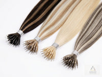 100% Virgin Remy Nano Ring Hair Extensions 14",18",22" - Piano & Mixed Highlights | Senze Hair