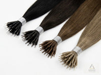 100% Virgin Cuticle Remy Nano Ring Extensions 14",18",22" - Natural Dark & Brown #1-#5 | Senze Hair