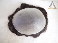 V-Loop Ultra Thin Skin Men's Hair System - 0.02mm-0.18mm Knotless Toupee - 8x10 Seamless Natural Growth Human Hairpiece